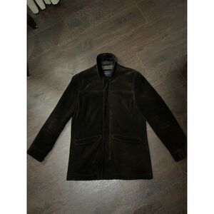 Banana Republic Soft Heavy Weight Chocolate Brown Suede Men's Leather Jacket